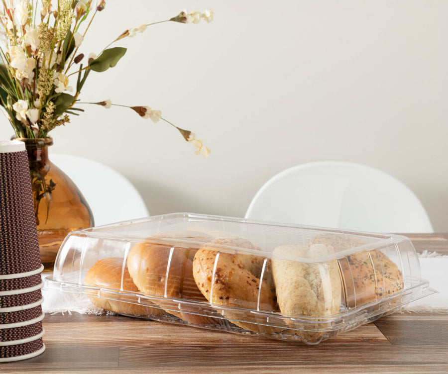 High Lid for Scalloped Rectangle Tray 9″ x 13″ Clear - The Closeout Connection