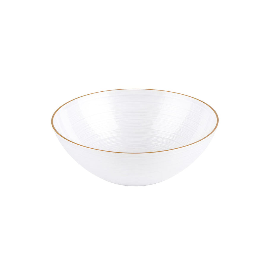 Crystal Design pearl 7 oz bowl with gold rim