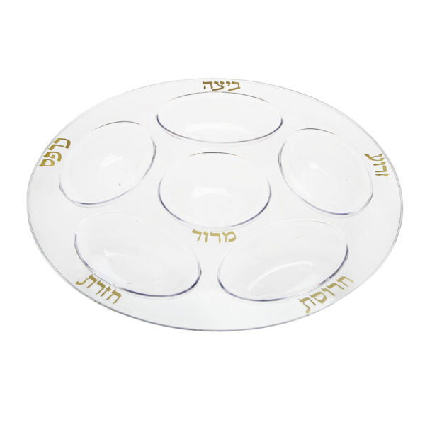 Clear Round Seder Plate - The Closeout Connection