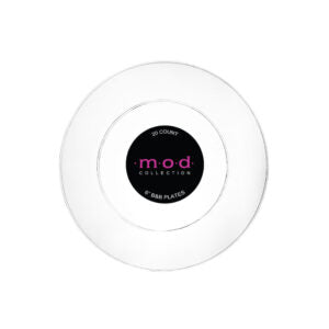 White or Clear Round Disposable Plates- 240 Count - The Closeout Connection