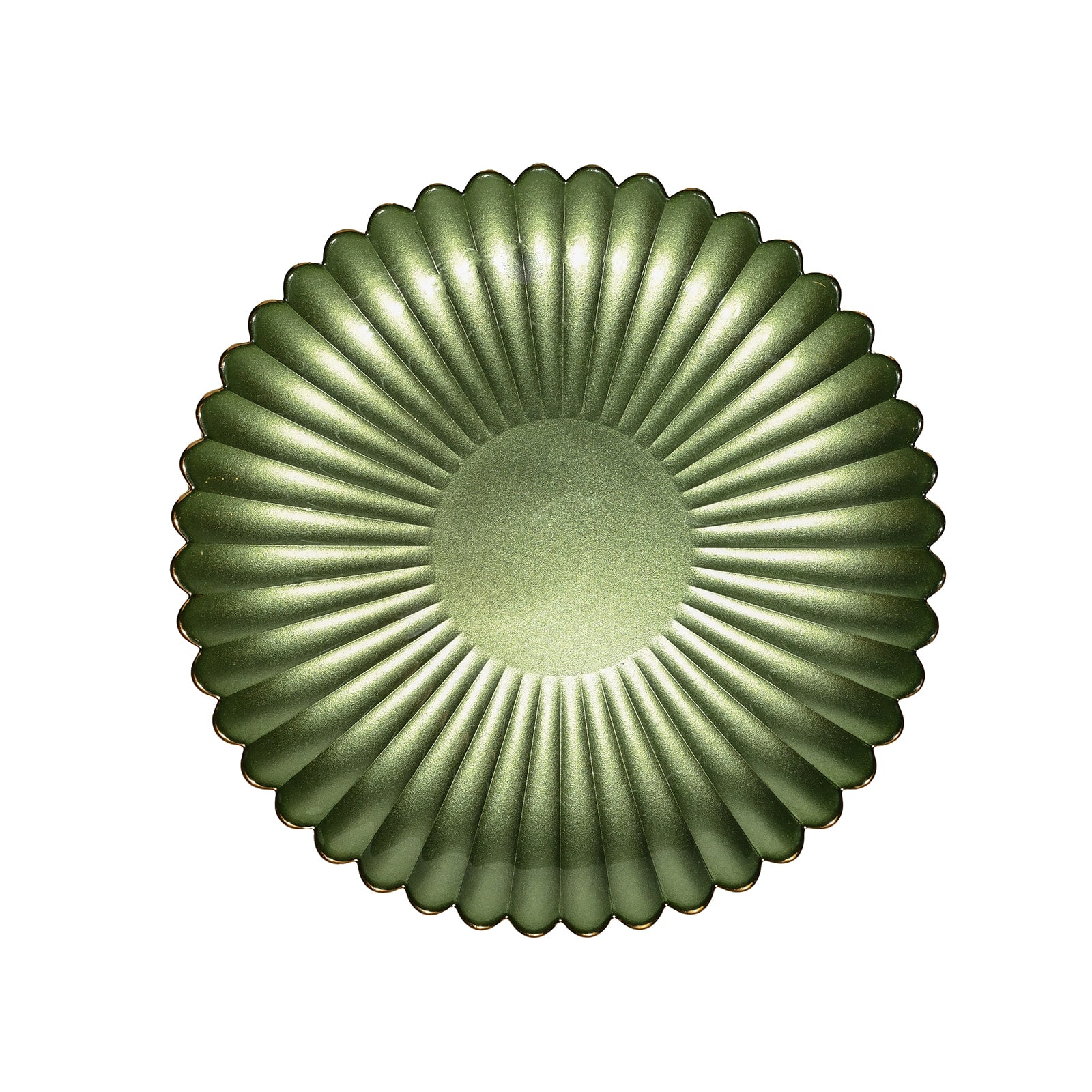 Emerald Green Glass Dish Petal Collection - The Closeout Connection