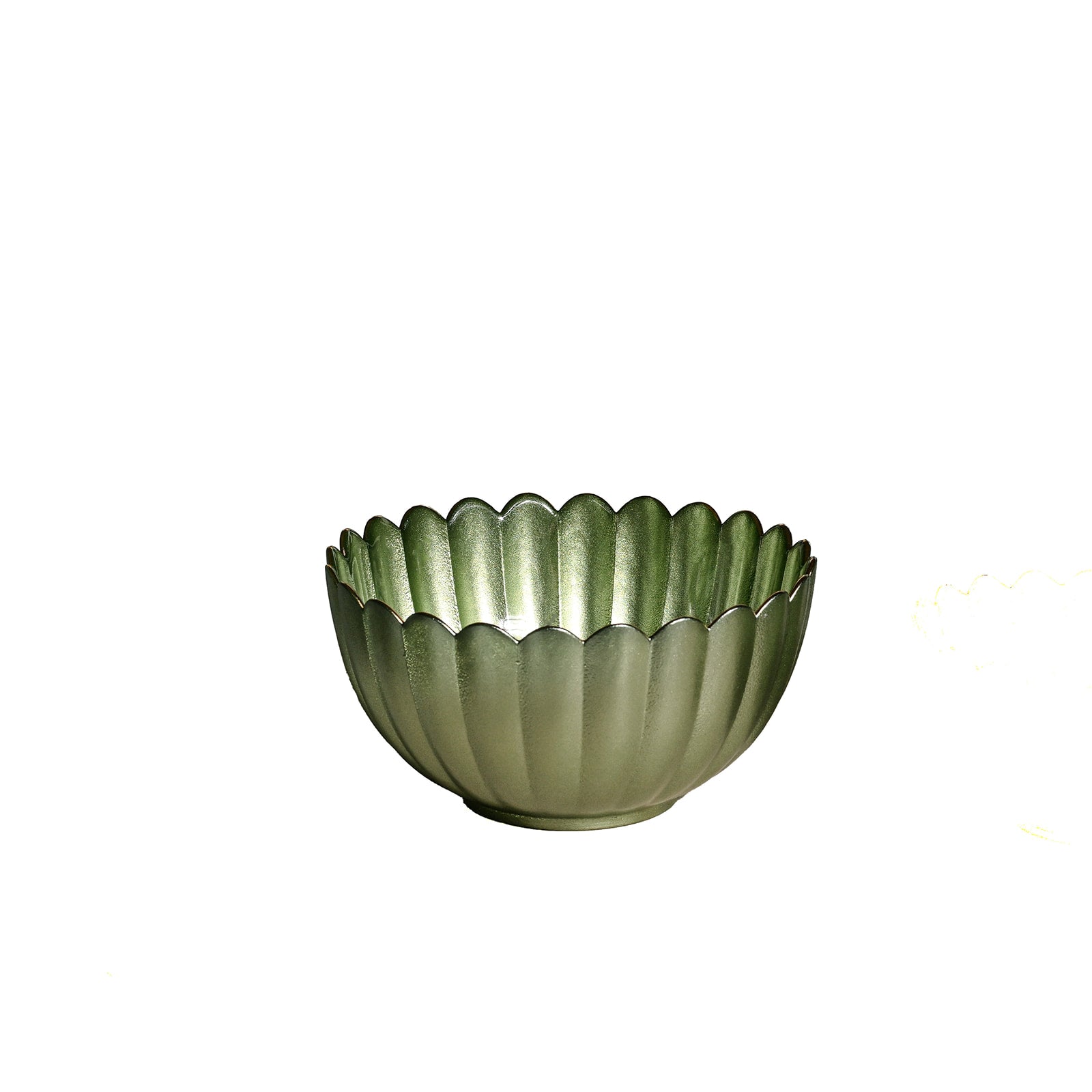 Emerald Green Glass Dish Petal Collection - The Closeout Connection