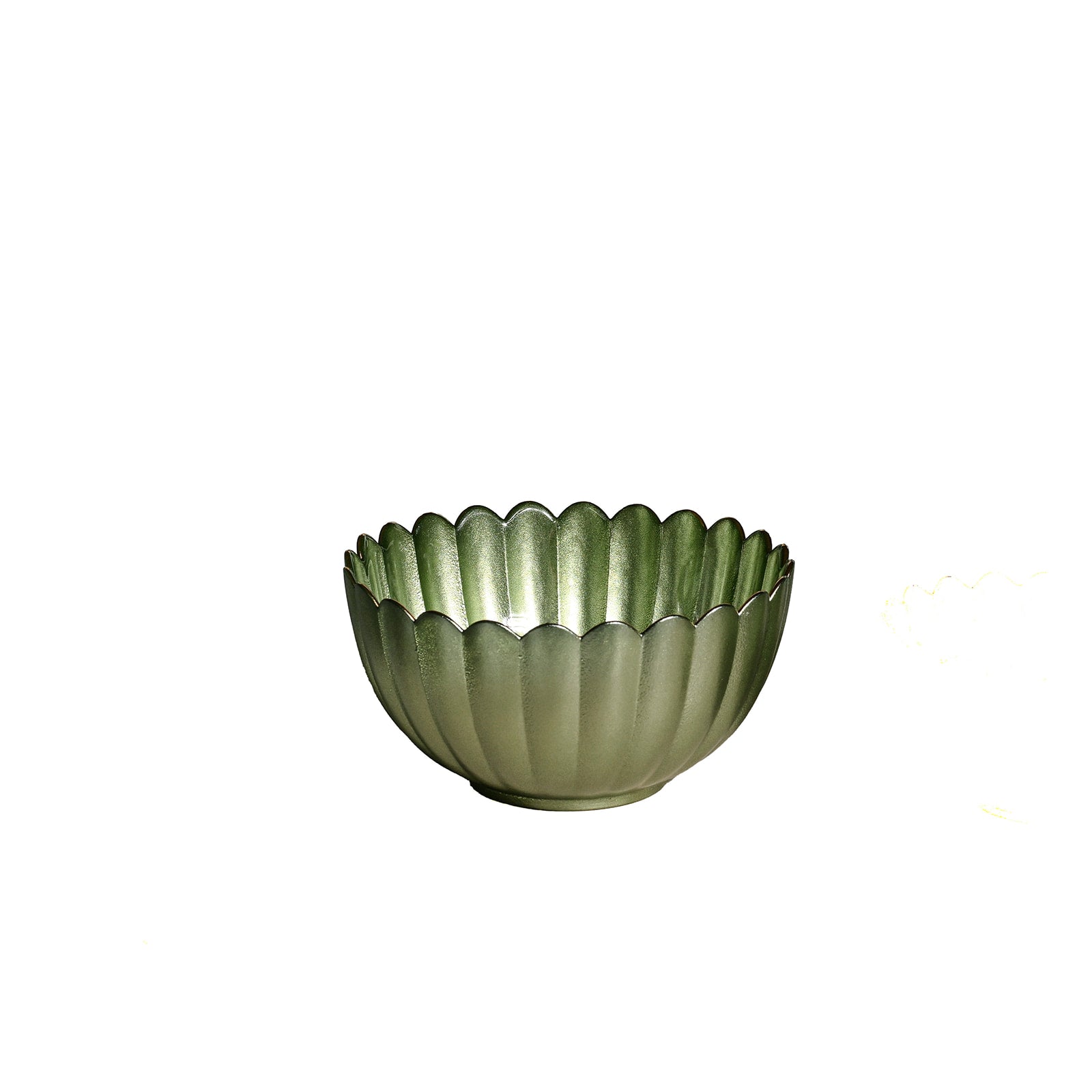Emerald Green Glass Dish Petal Collection - The Closeout Connection