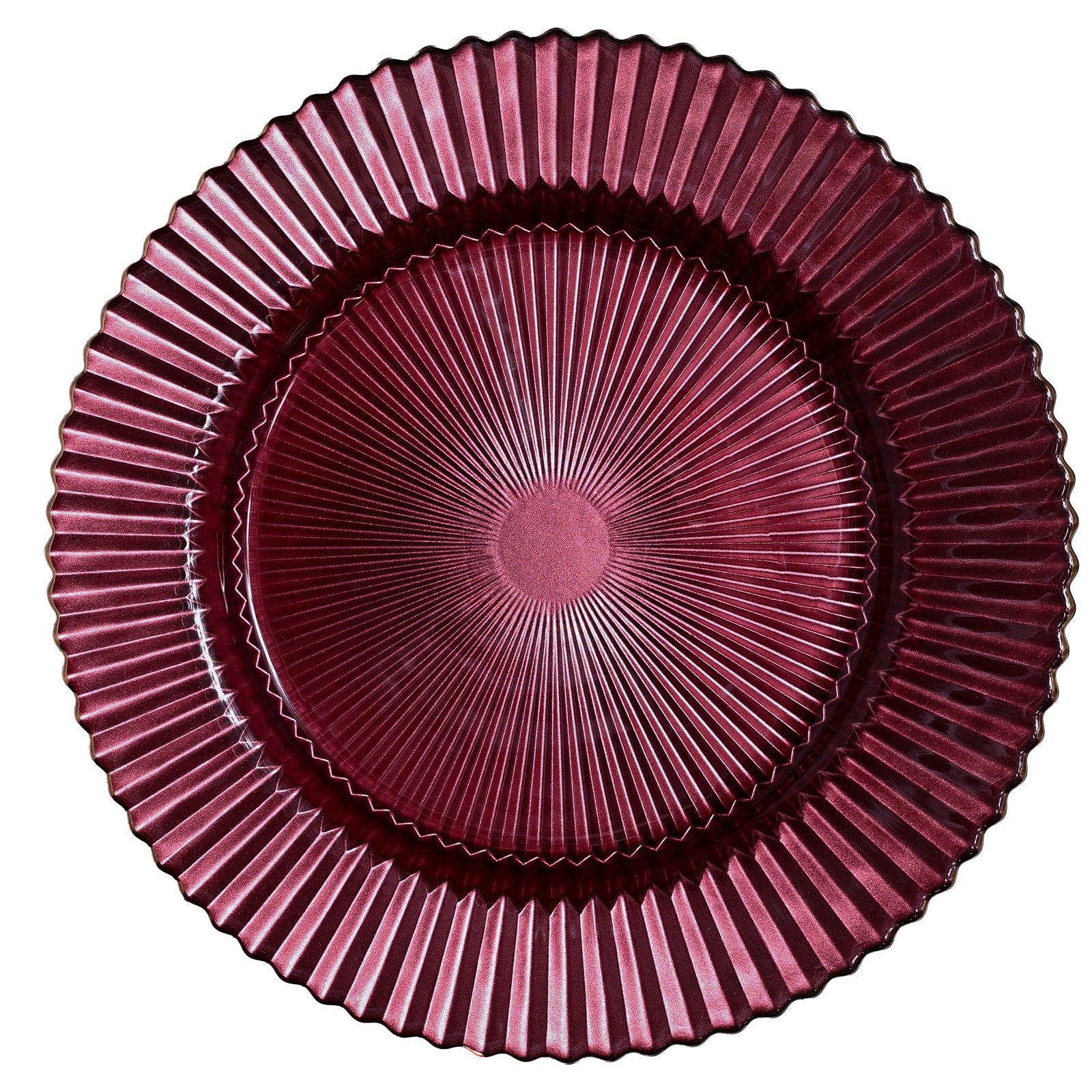 Raspberry Pleated Glass Dish Collection - The Closeout Connection