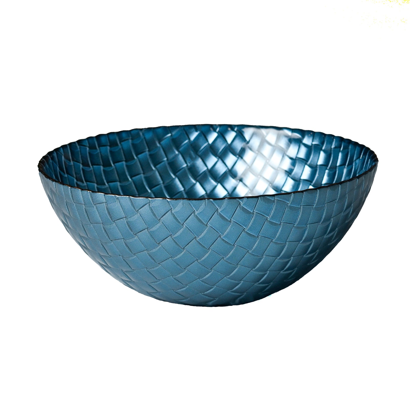 Royal Blue Basket Weave Glass Dish Collection - The Closeout Connection