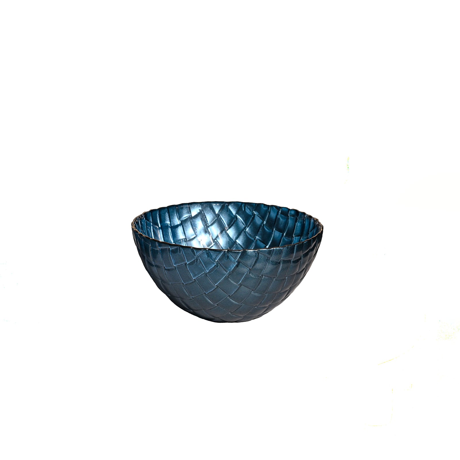 Royal Blue Basket Weave Glass Dish Collection - The Closeout Connection