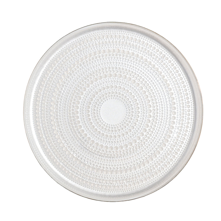 White Pearlized Beaded Glass Dish Collection - The Closeout Connection