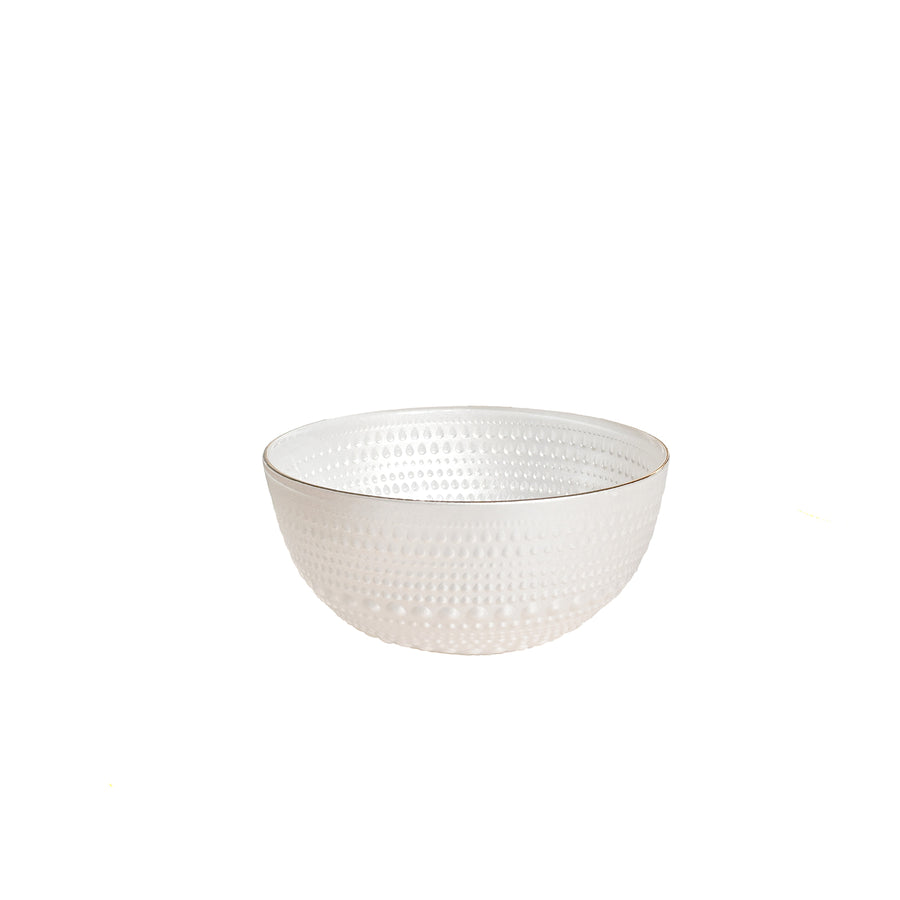 White Pearlized Beaded Glass Dish Collection - The Closeout Connection