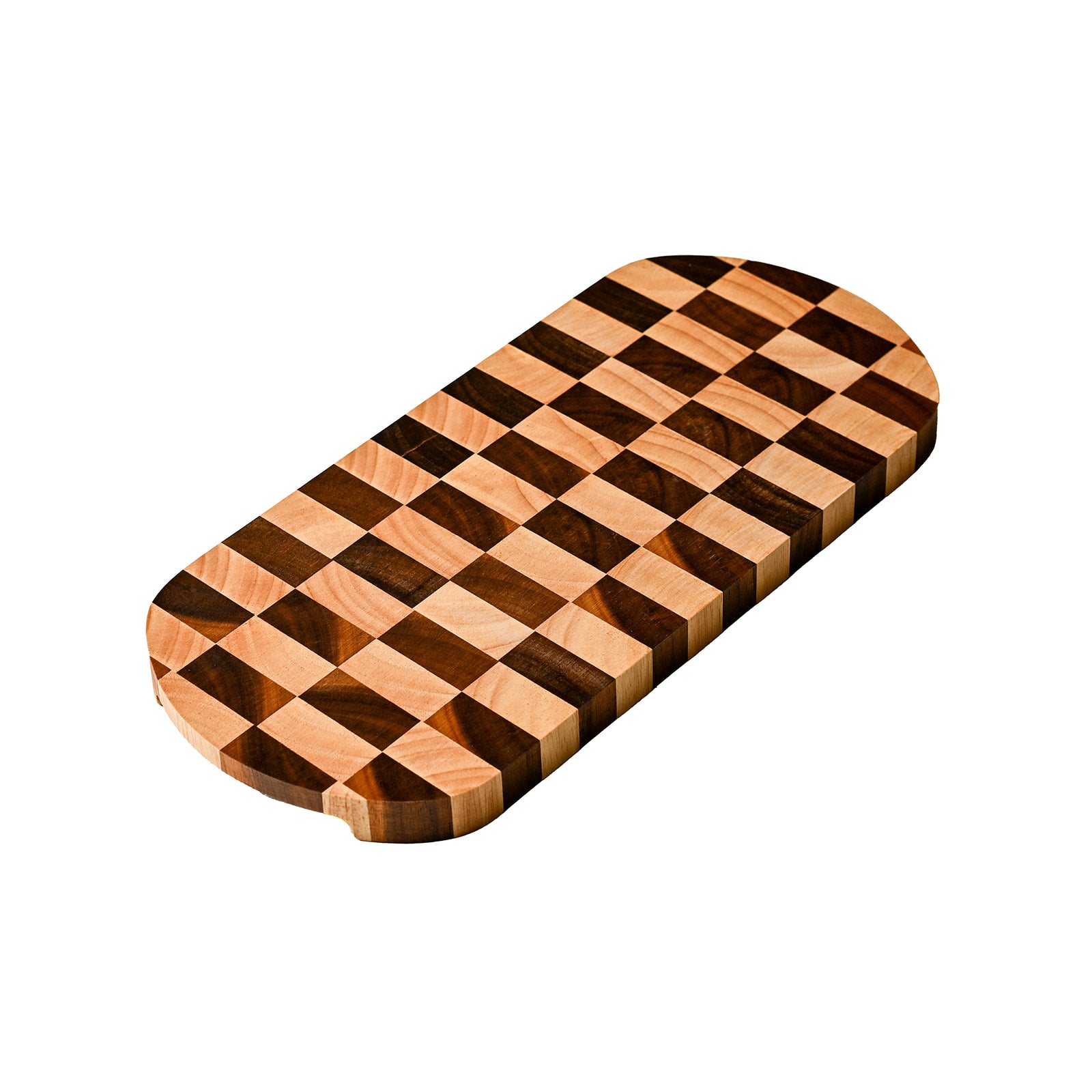 13 Inches - Wooden Checkered Oval Board - The Closeout Connection