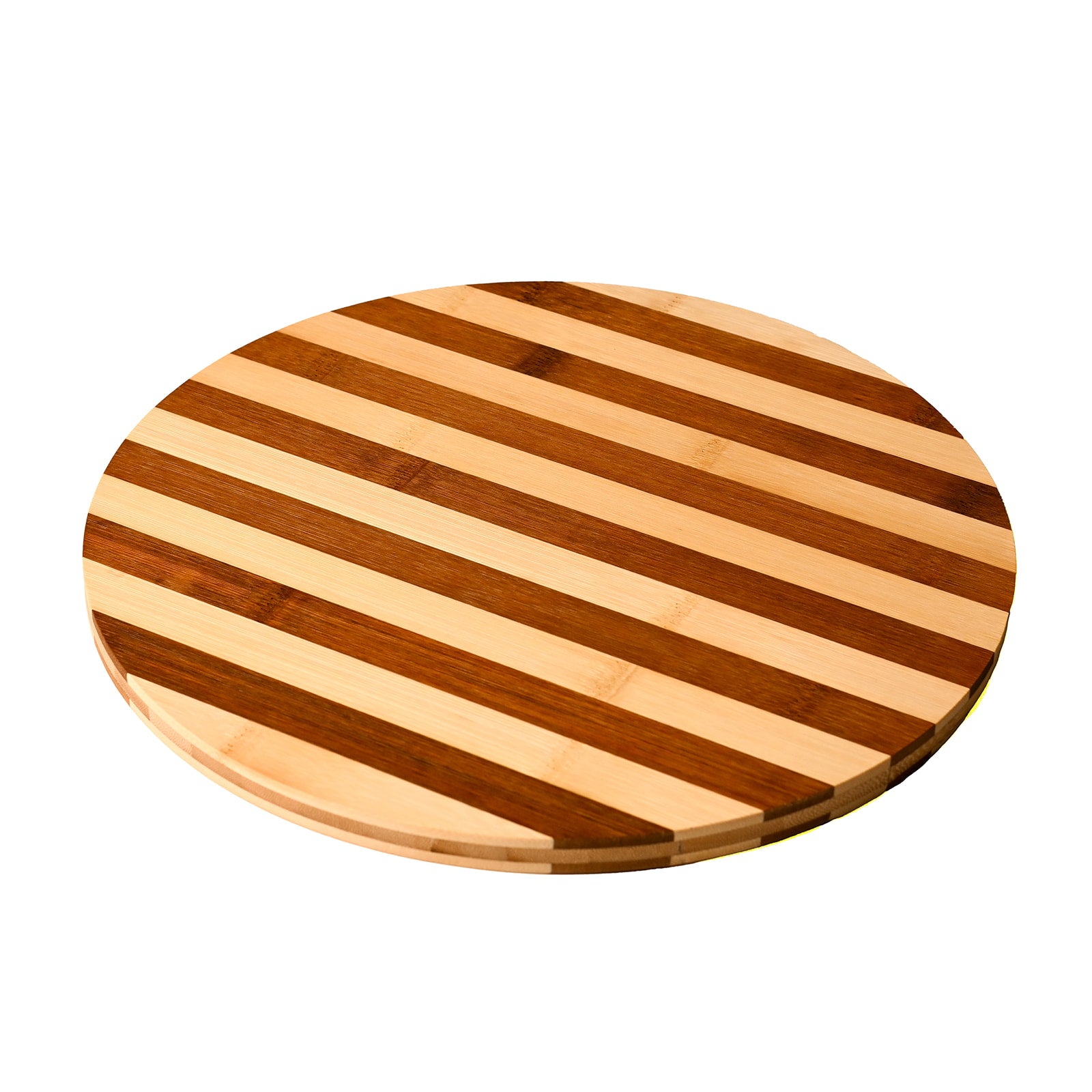 Round Striped Wooden Board - The Closeout Connection