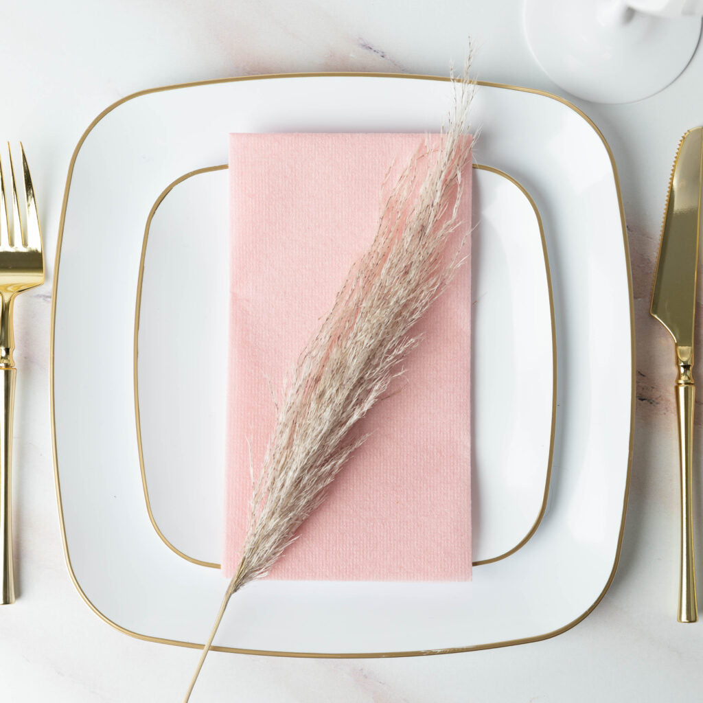 Airlaid 1/6 Fold Blush Pink - The Closeout Connection