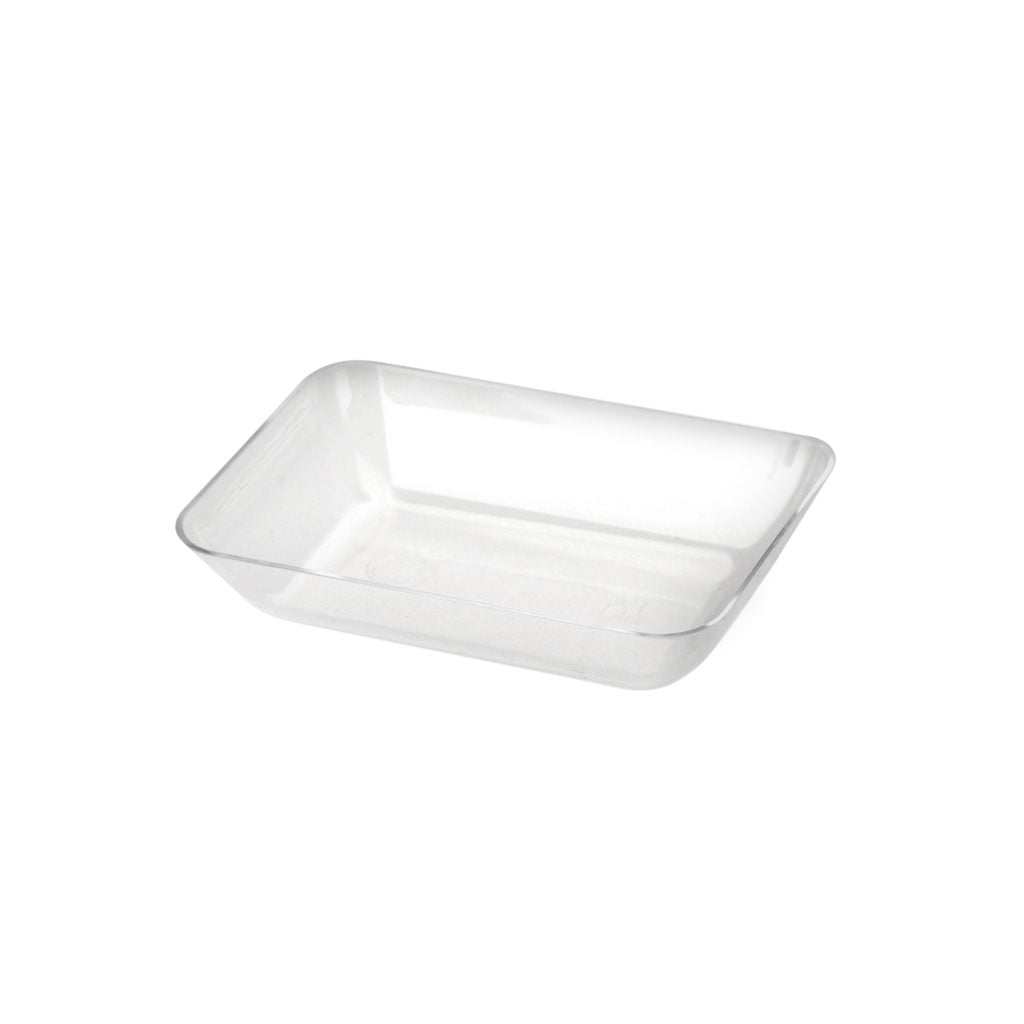 MiniWare Clear Rectangular Plates 3" x 2" - 12 Count