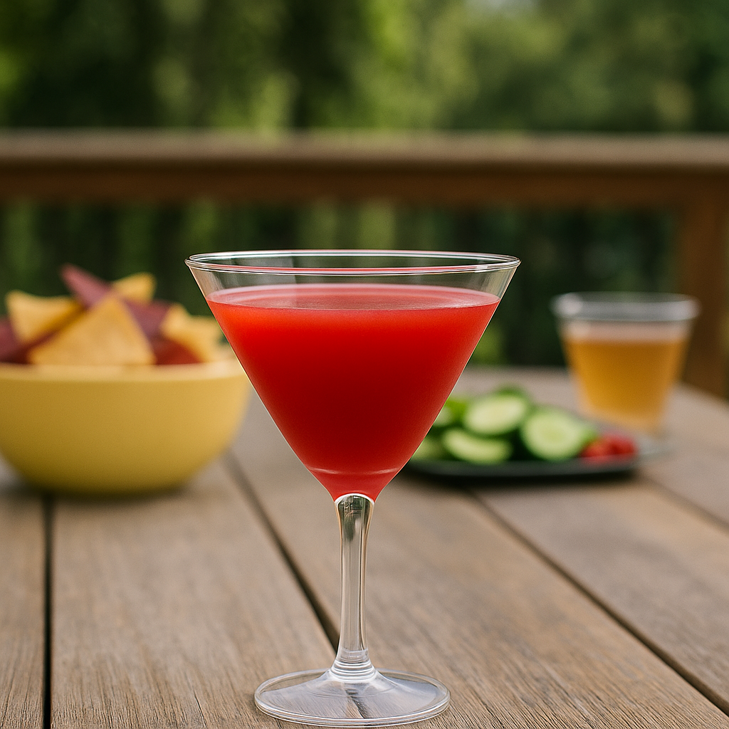 Plastic Martini Cups- 6 Count