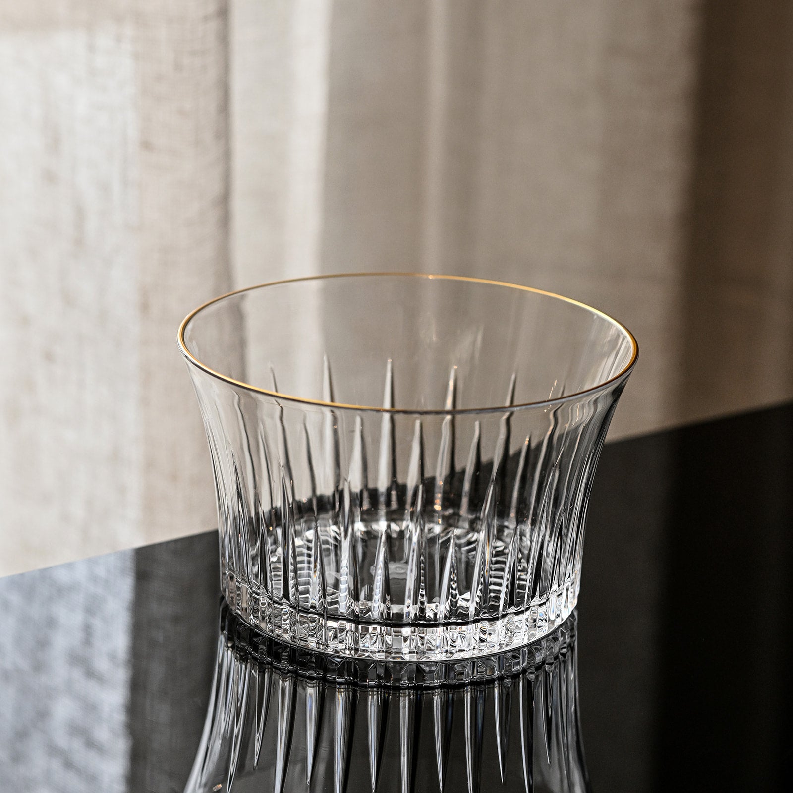 Small Bowl Clear Transparent Top with Golden Rim - The Closeout Connection