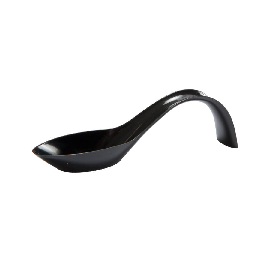 MiniWare 5″ Black Crescent Spoons - 24 Count