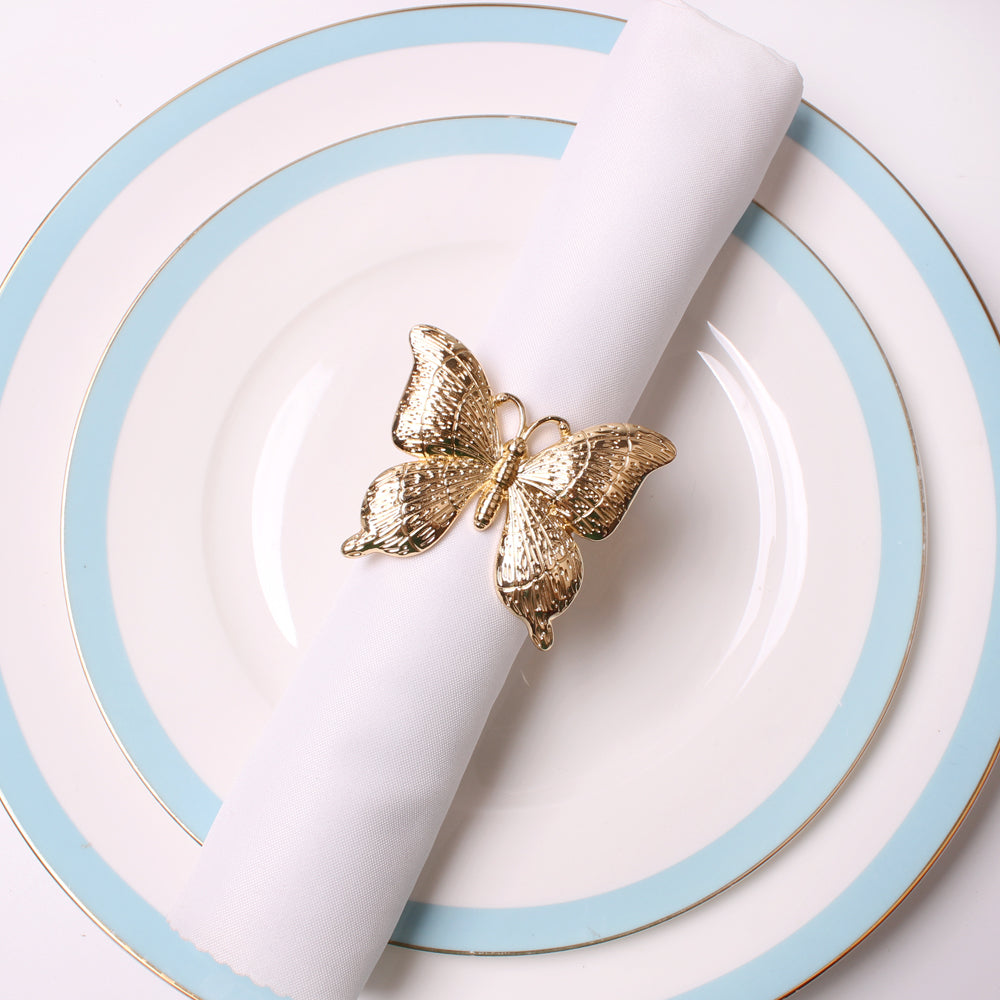Butterfly Napkin Ring - 4 Count - The Closeout Connection#Color_Gold