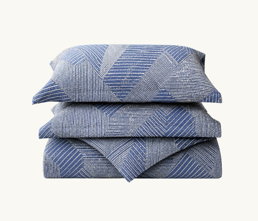 Luxe Aberdeen Blue Bedding Set - 8 Piece