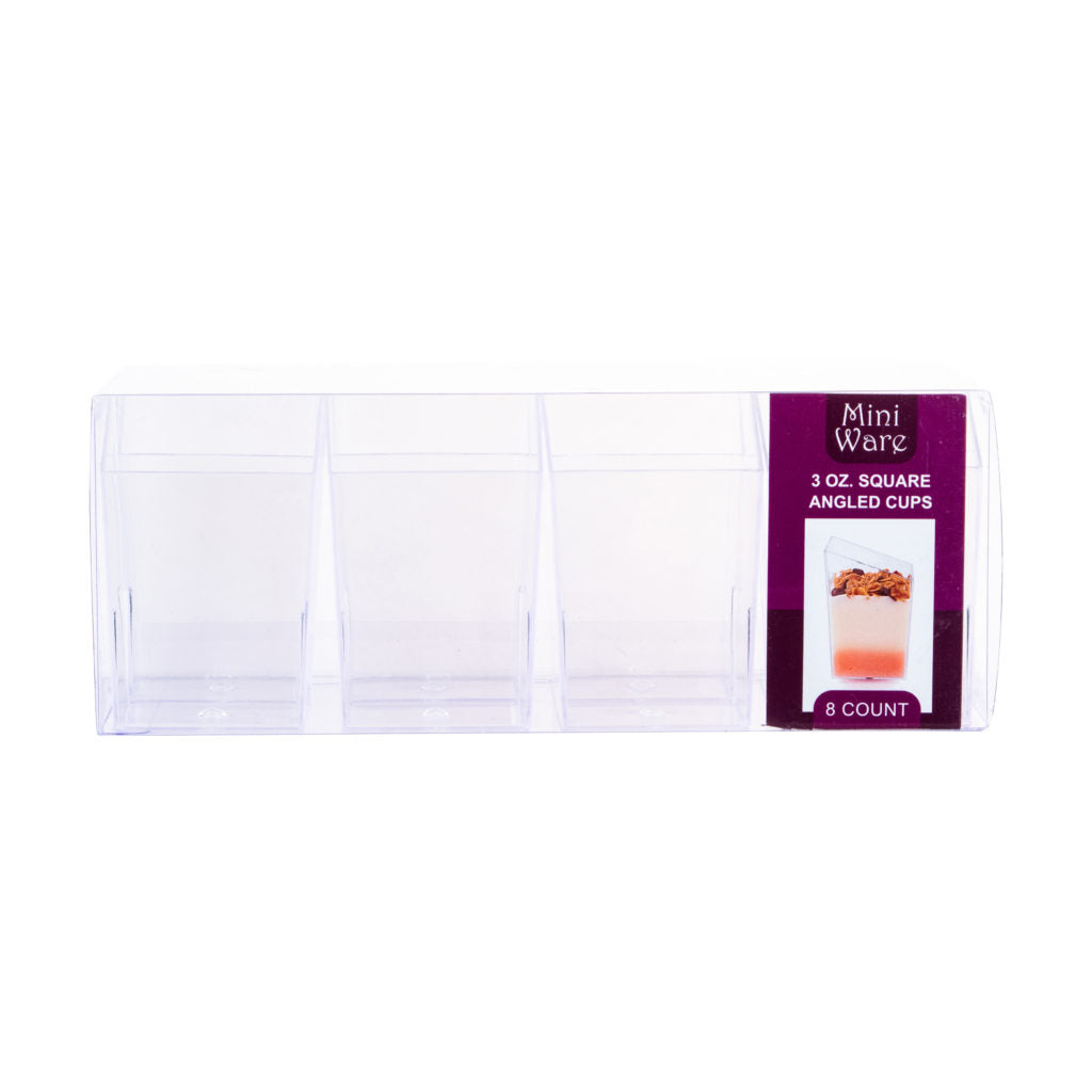 Square Angled Cups 8 Count - The Closeout Connection