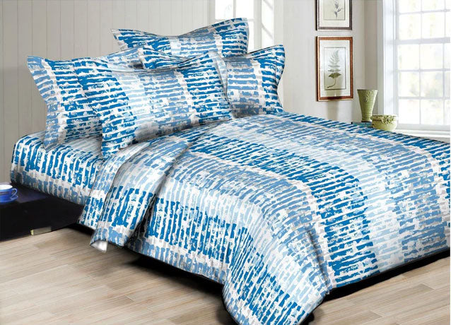 Frazzled Patina Blue Bedding Set - 8 Piece