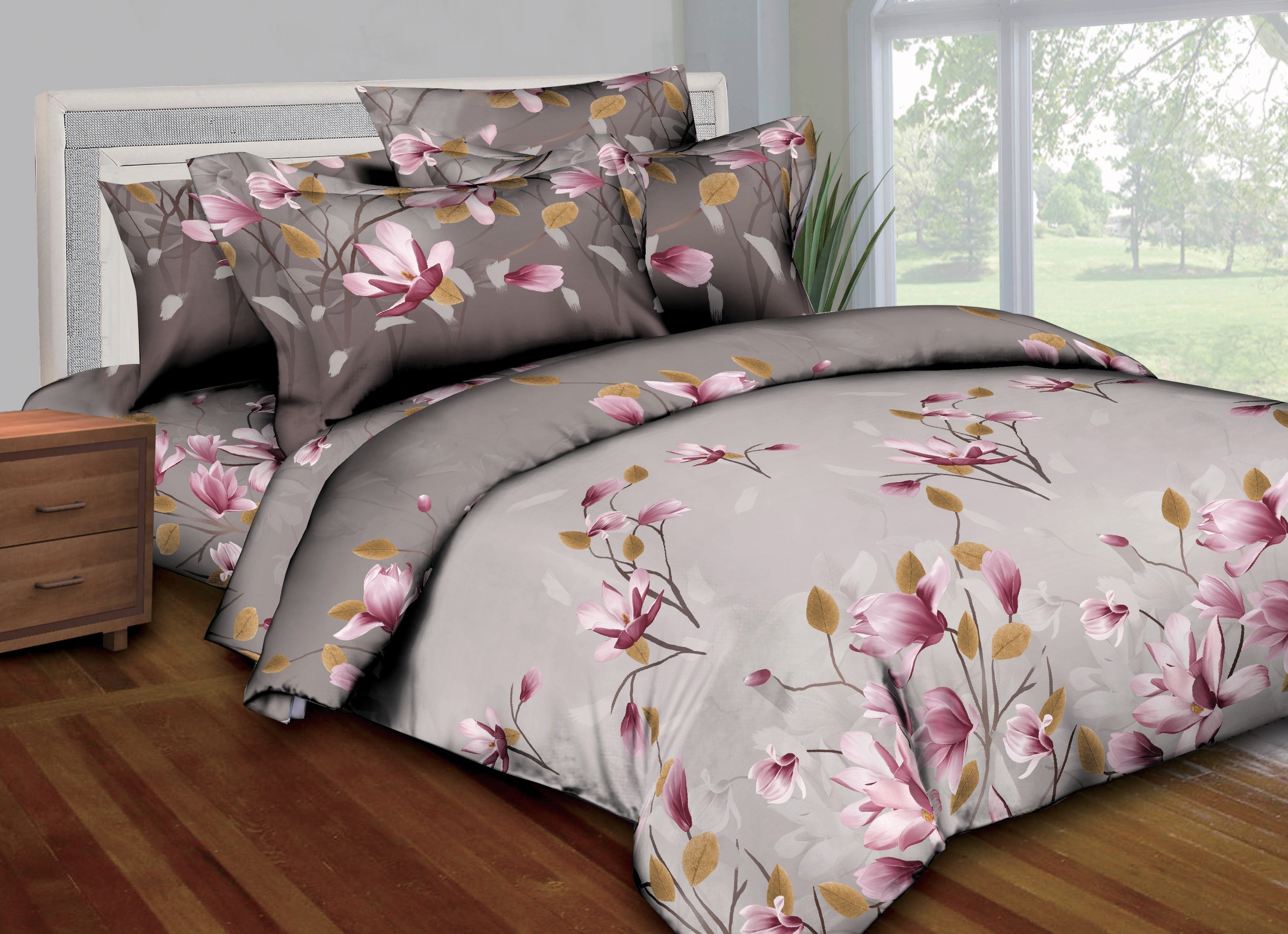 Mauve Flowers Duvet Set - Twin 48