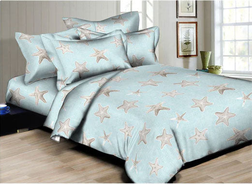Starfish Paradise Blue Bedding Set - 8 Piece