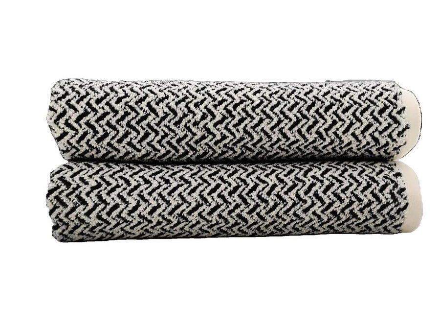 Chevron Black Towel - The Closeout Connection