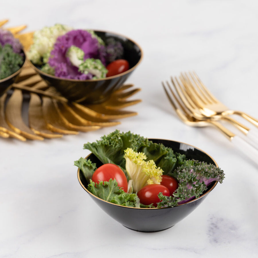 Organic Collection Black/Gold Rim - 10 Count - The Closeout Connection