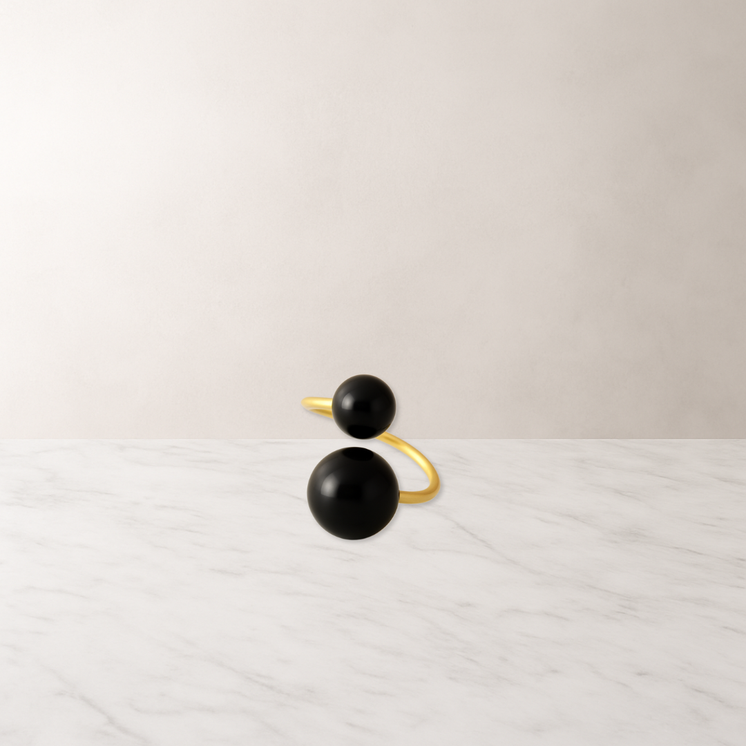 Black Napkin Ring - 4 Count