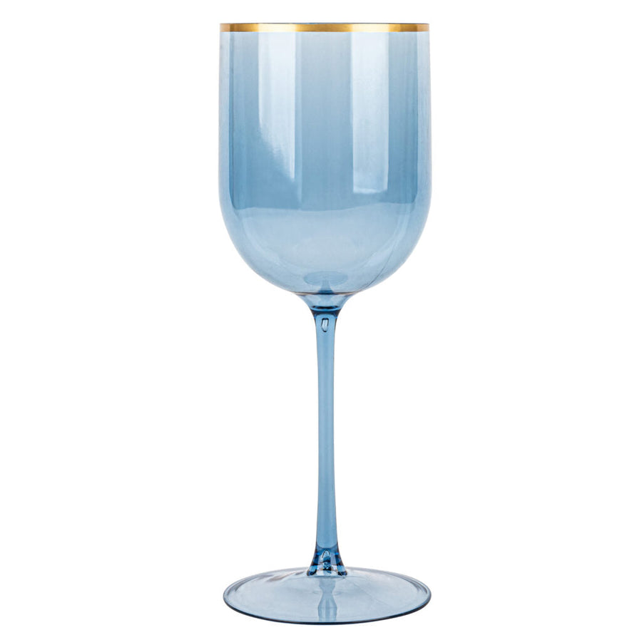 Gold Rim Wine Glasses 12 oz - 5 Count