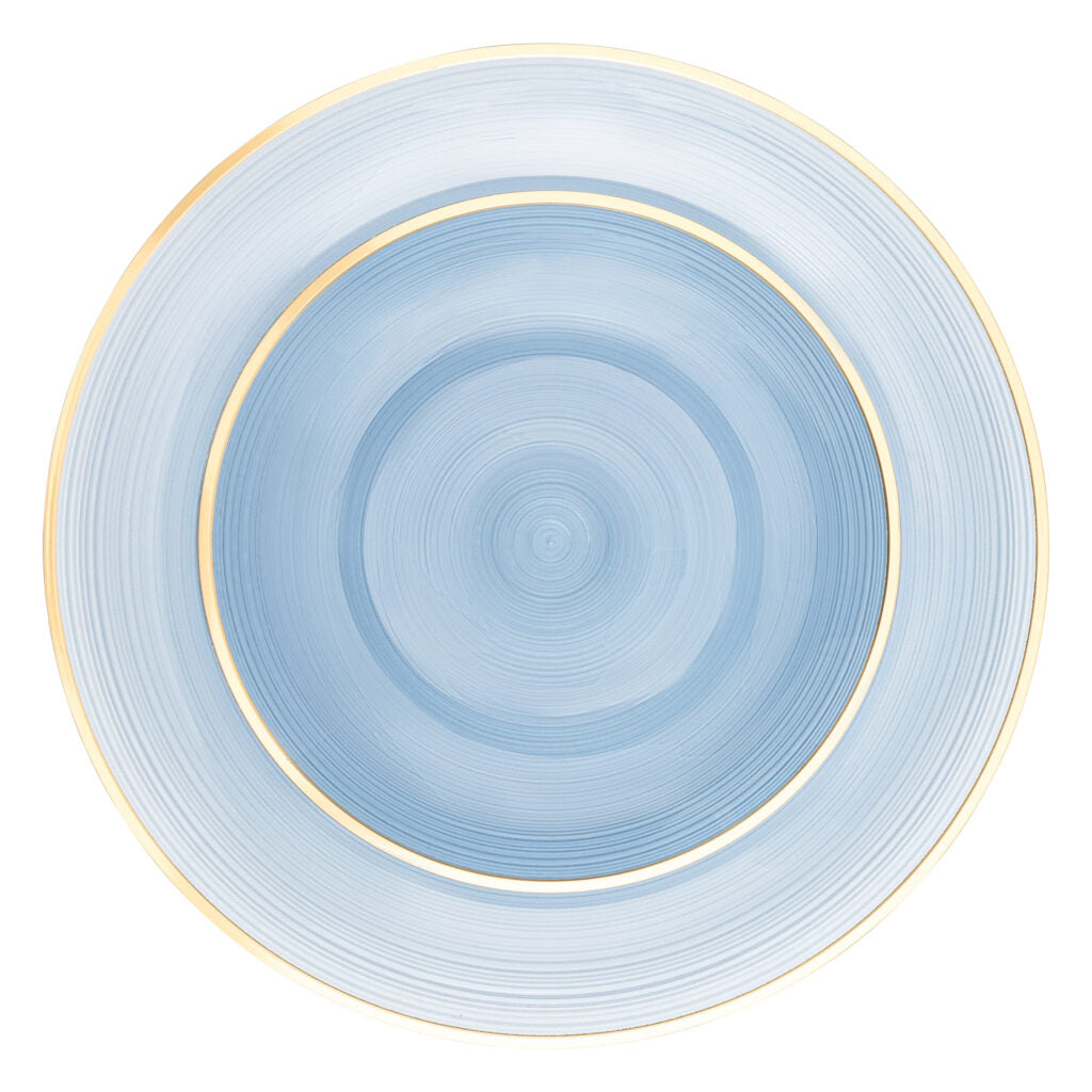 Crystal Design Blue Transparent with Gold Rim