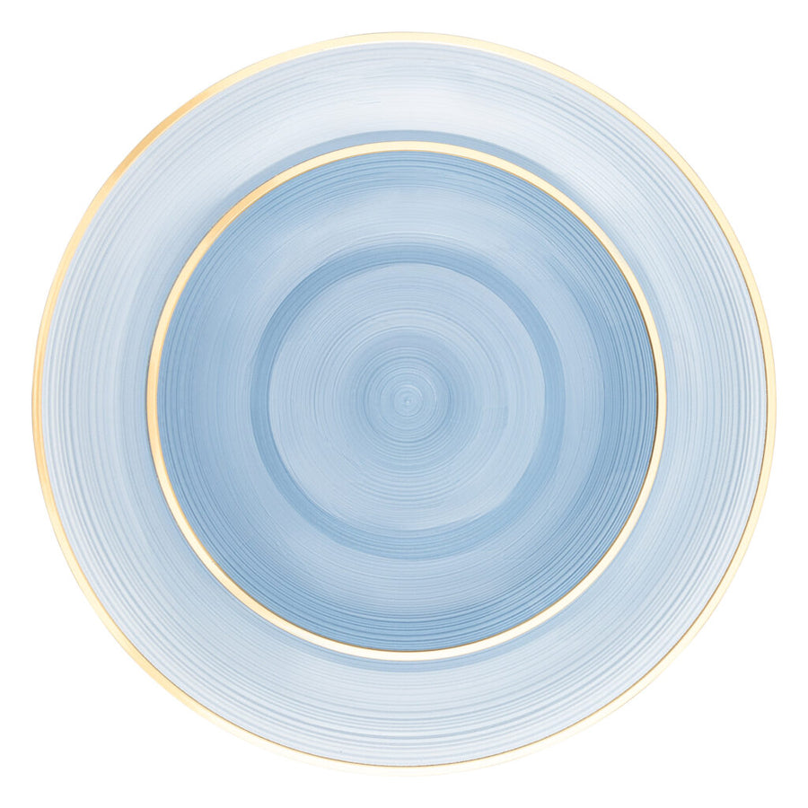 Crystal Design Blue Transparent with Gold Rim - The Closeout Connection