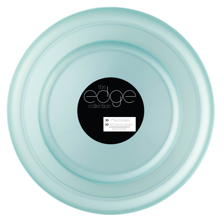 Edge 7″ & 10″ Plates Teal Pearl Combo - The Closeout Connection