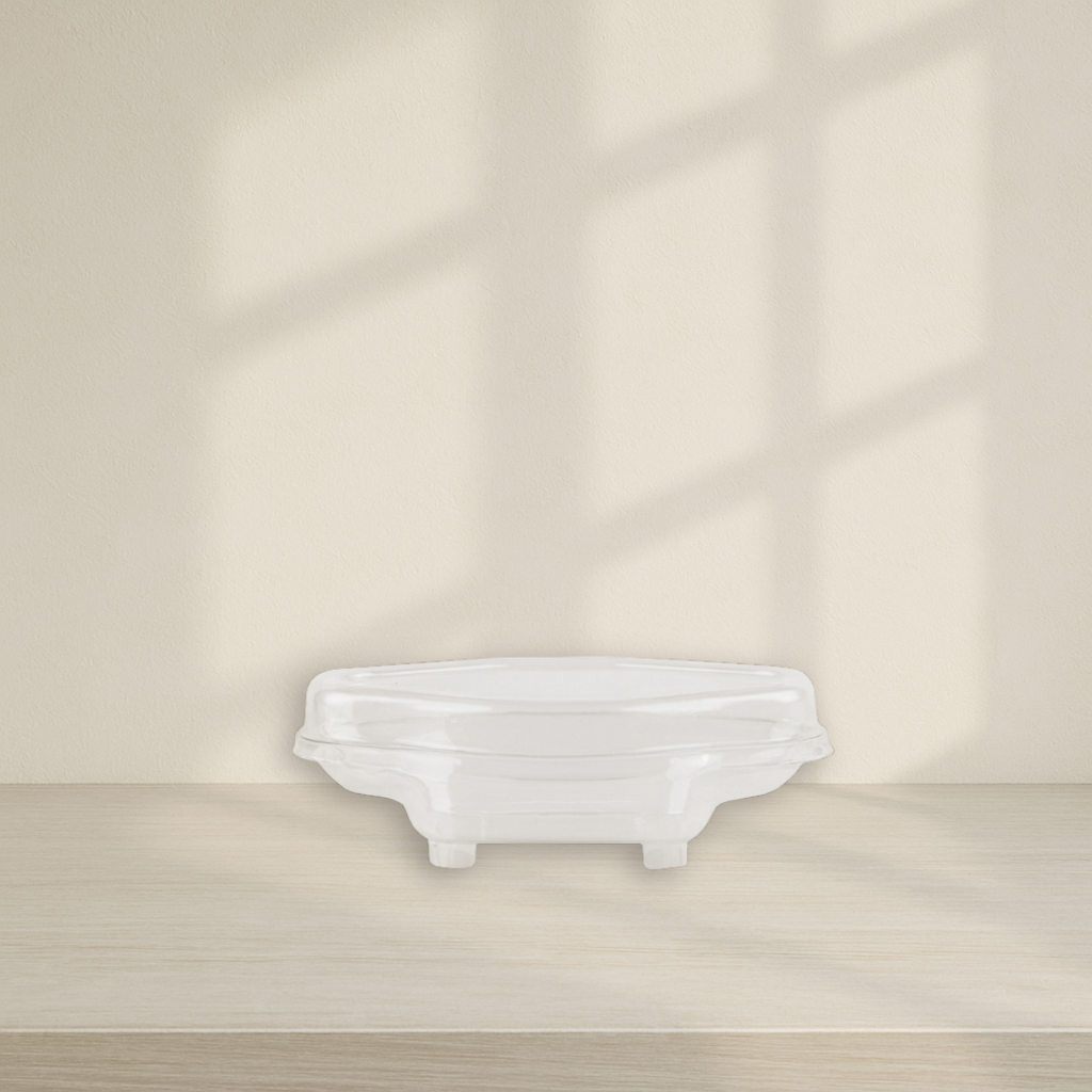 Boat Shape Dish With Flat Lid - 10 Count