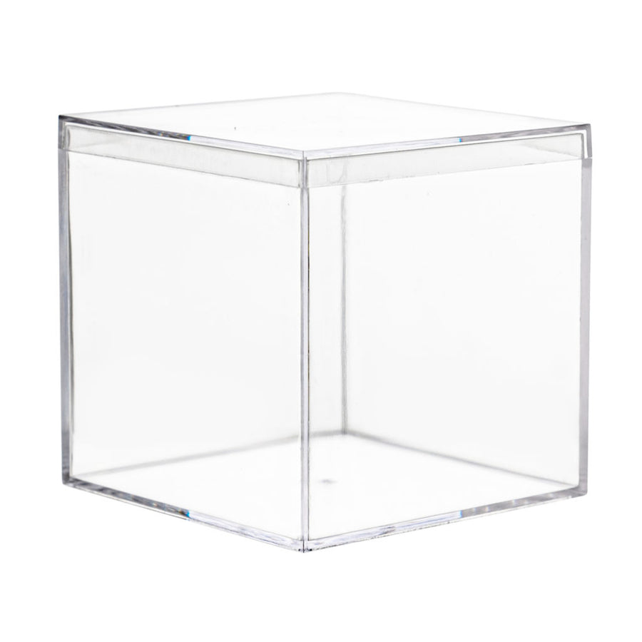 MiniWare Clear Square Boxes W/ Lids 12/4ct - The Closeout Connection