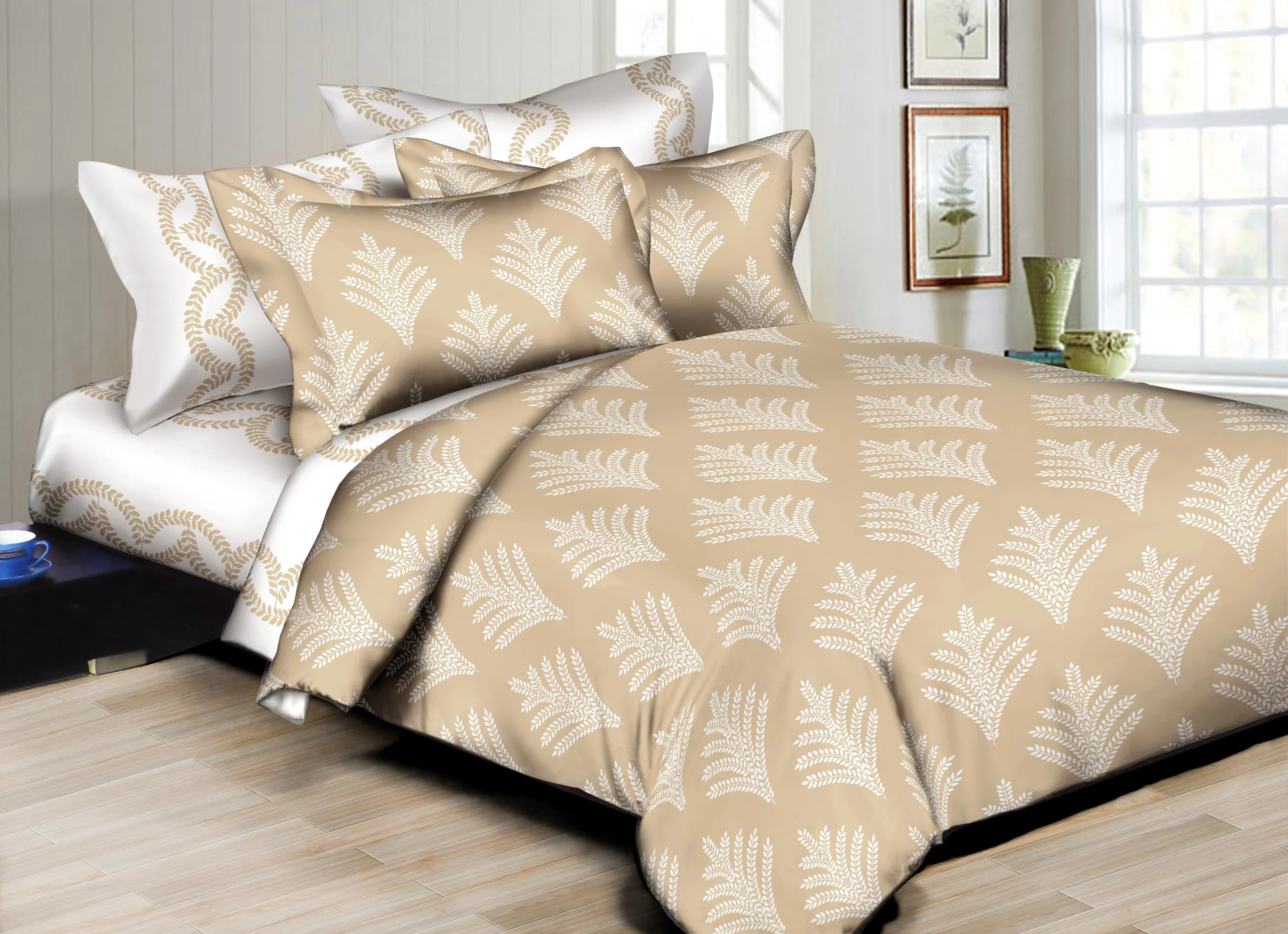 Circles Home Fern Damask Duvet Set 8pc Set