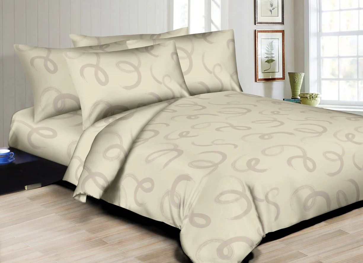 Millennium Brushstrokes Taupe Bedding Set - 250 Thread Count - The Closeout Connection