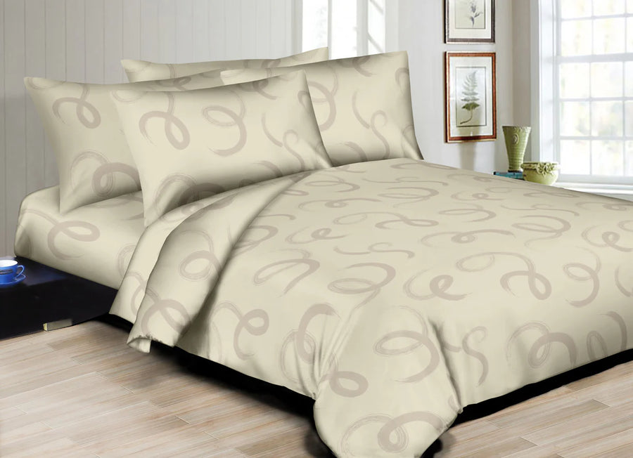 Millennium Brushstrokes Taupe Bedding Set - 250 Thread Count - The Closeout Connection