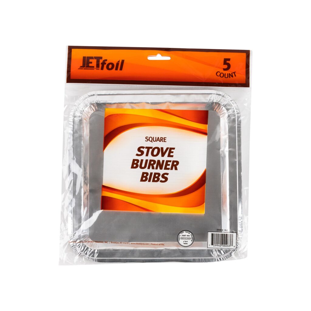 Square Aluminum Burner Bibs - 5 Count