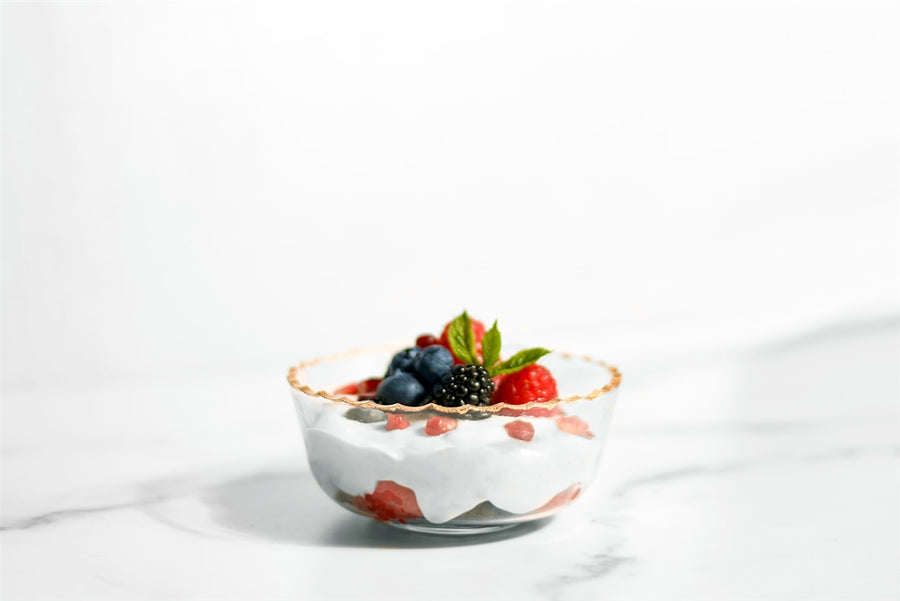 Monte Carlo Gold Rimmed Dessert Bowls 9oz - The Closeout Connection