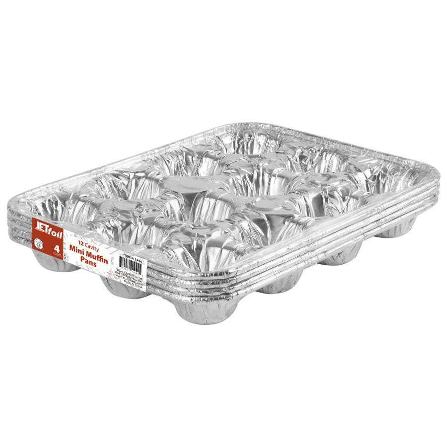 12 Cavity Mini Muffin Pan Aluminum Pans - The Closeout Connection