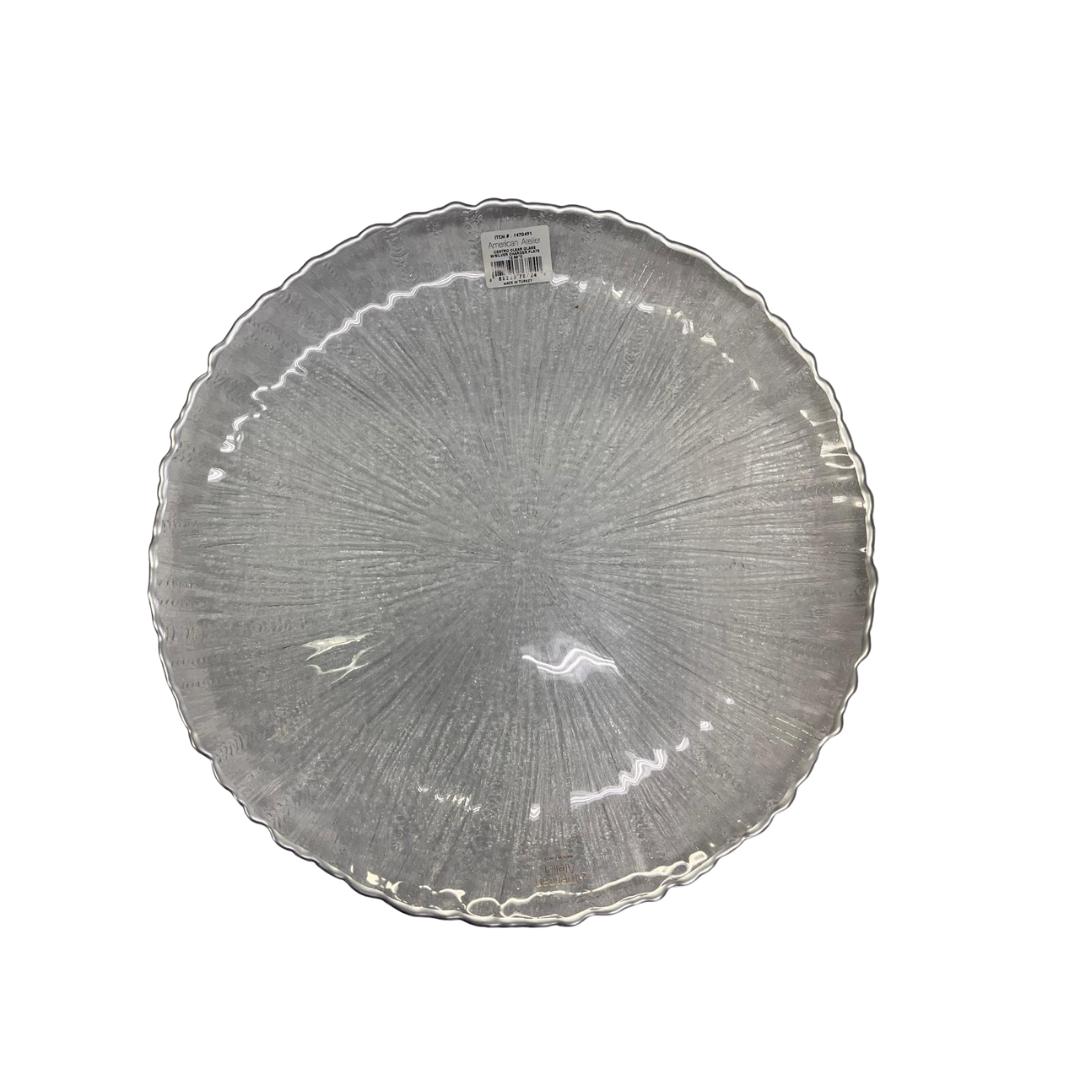 Centro Clear Glass w/Silver Charger Plate