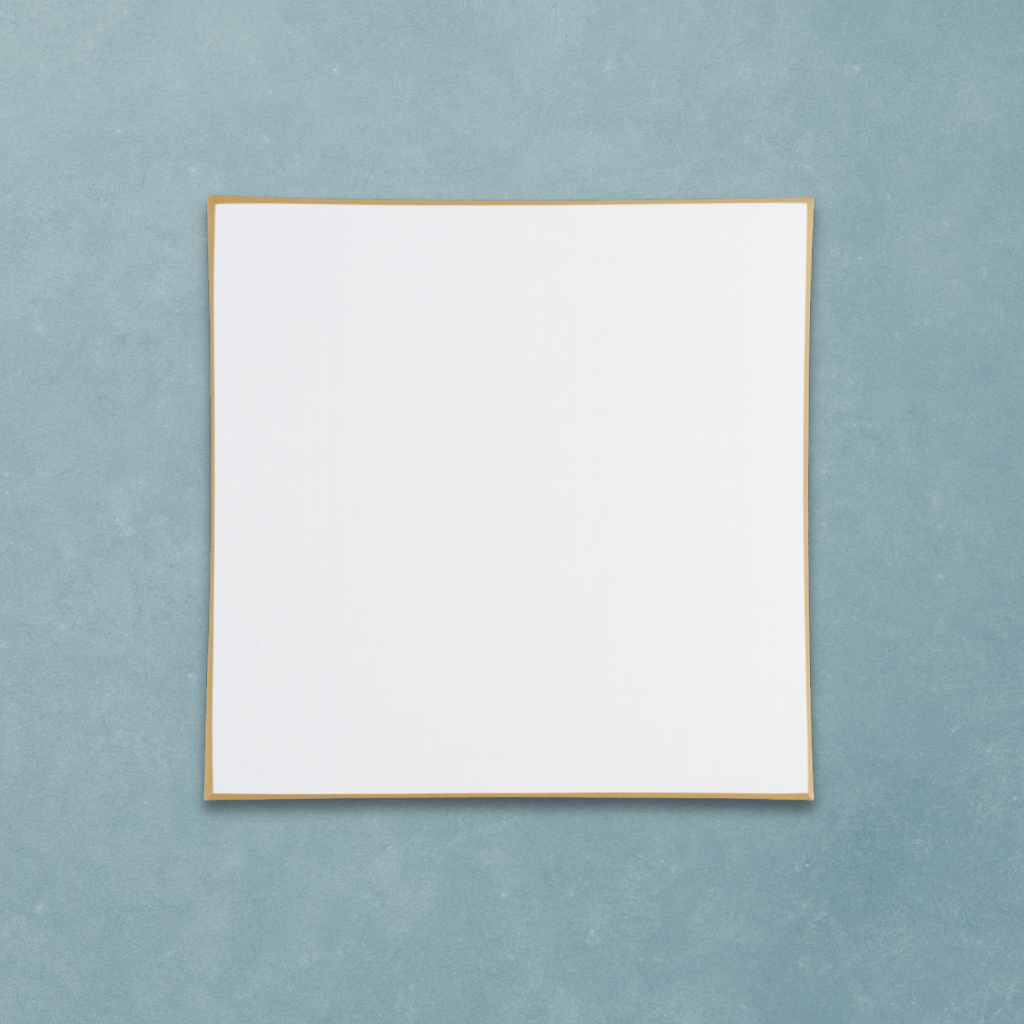 Chargers Square Flat White Gold Rim