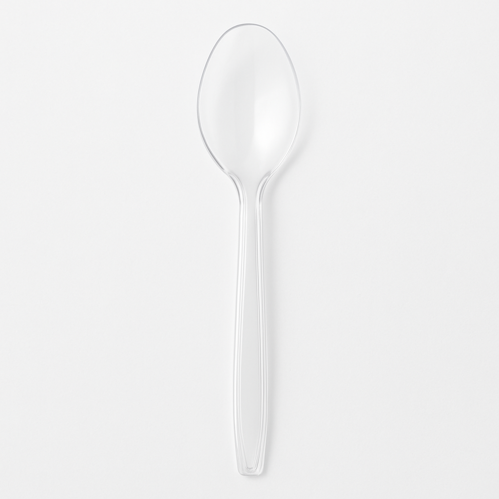 Heavy Weight Clear Soup Spoons- 50 Count