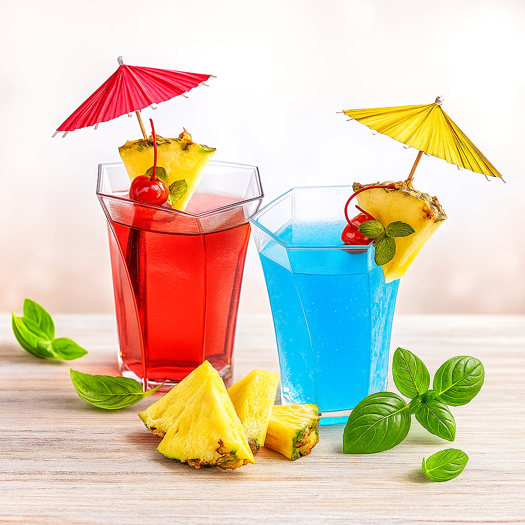 Decor Swirl Hexagonal Cup Mini Collection - 10 Count