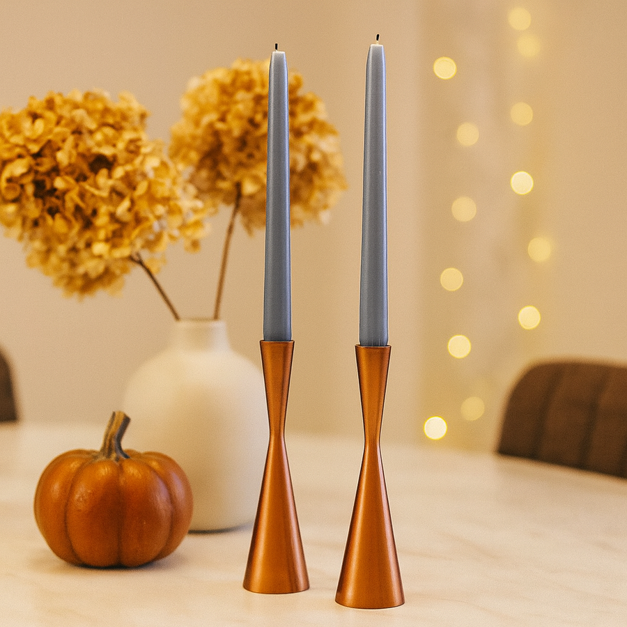 Dania Copper Tapered candle holder 7.5" - The Closeout Connection