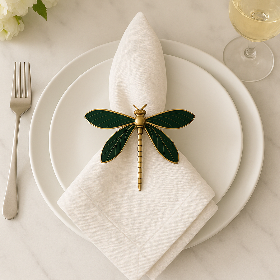 Dragonfly Napkin Ring - 4 Count - The Closeout Connection
