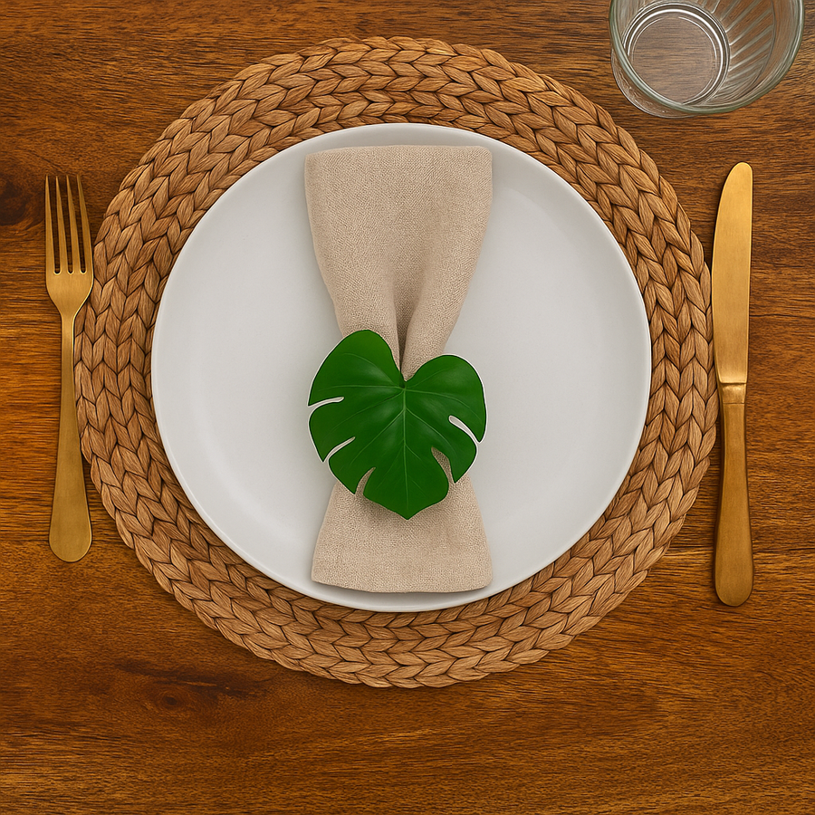 Leaf Napkin Ring - 4 Count - The Closeout Connection