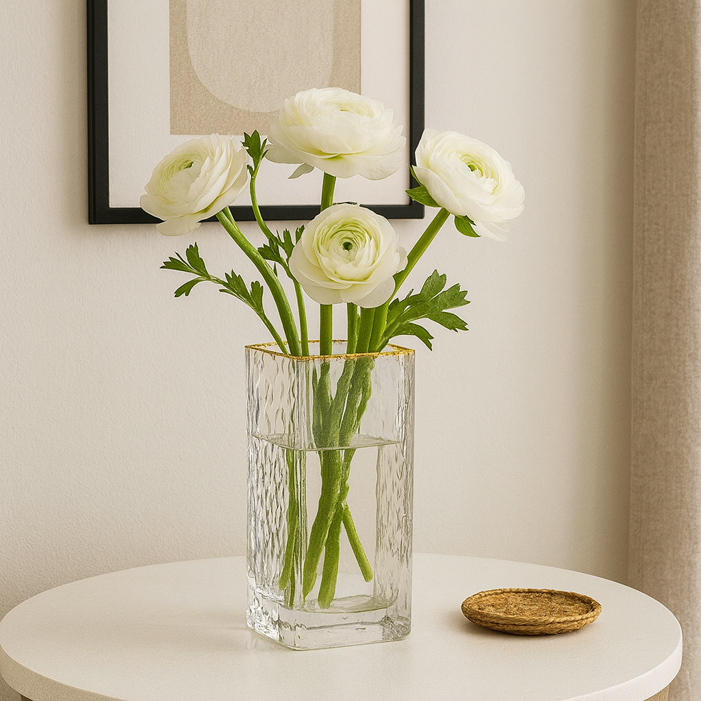 Monte Carlo Gold Rimmed Vase 25oz