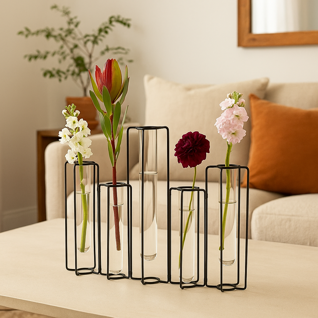 Trento Black Frame Flower Vase