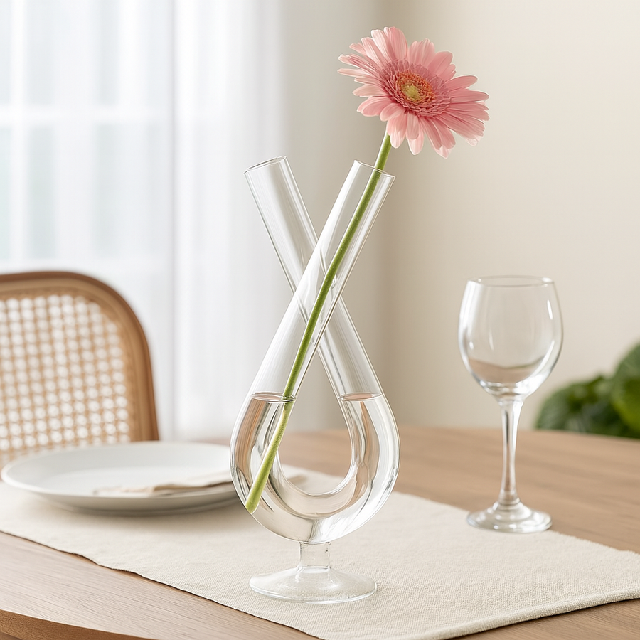 Treviso Rounded Intersecting Tube Vase - The Closeout Connection
